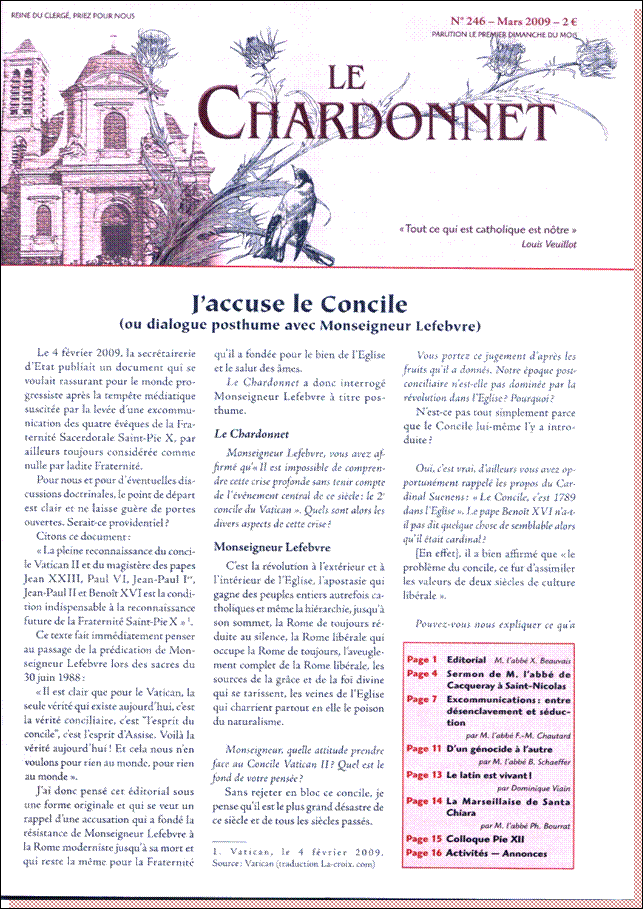 Le Chardonnet, Bulletin de l'Église Saint Nicolas du Chardonnet (Paris)