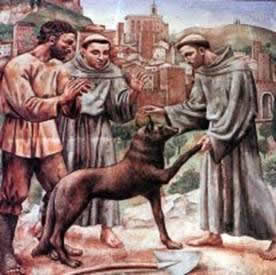 Saint François d’Assise qui dompte le loup de Gubbio