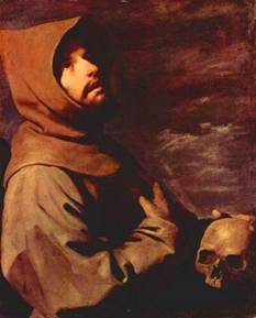 Saint François d’Assise, par Zurbara, méditant sur la mort