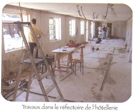 Travaux réfectoire de l'hôtellerie d'Avrillé