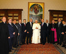 Le pape Benoît XVI et les dirigeants du "B'nai B'rith International"